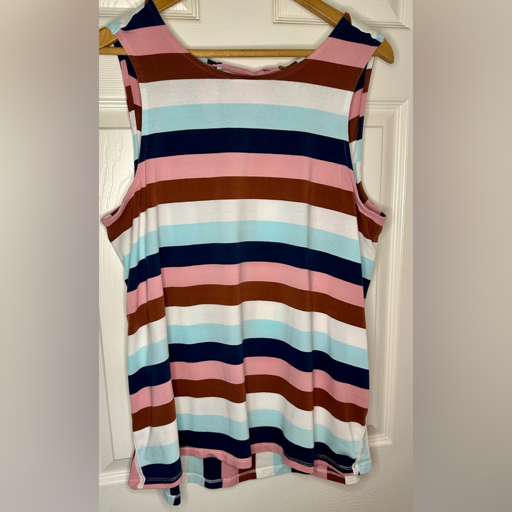 Matilda Jane Blue and Pink Sleeveless Tank Top